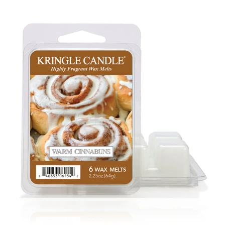 Wax melts Kringle Candle Warm Cinnabuns 64 g, pack de 6 piezas de cera de soja en su envase original